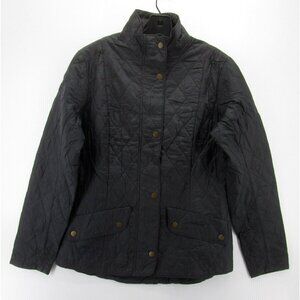 Barbour Jacket 8 Flyweight Cavalry Quilted Coat Belted Snap Down